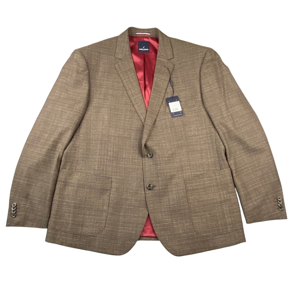 Daniel Hechter Paris Mens 48R Brown 100% Wool Blazer Sport Coat NEW NWT